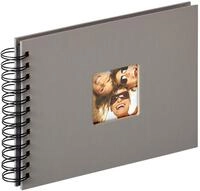 walther design Fotoalbum grau 23 x 17 cm Spiralalbum mit Cover-Ausstanzung, Fun