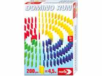 Noris 606065644 - Domino Run 200 Steine, Aktionsspiel für Die ganze Familie,...