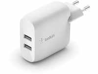 Belkin Boost Charge USB-A-Netzladegerät mit zwei Anschlüssen, 24 W (Für Geräte