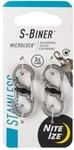 Nite Ize Karabiner S-Biner MicroLock 2 Stk, silber, NI-LSBM-11-2R3