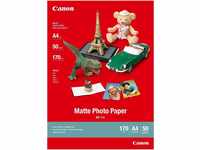 Canon Fotopapier MP-101 matt weiß - (DIN A4 50 Blatt) für Tintenstrahldrucker...