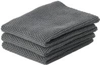 Zone Denmark Putzlappen aus 100% Baumwolle, 27 x 27 cm, 3er-Set, Anthracite