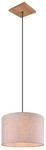 Trio Leuchten Pendelleuchte Elmau 302100130, Holz Pinie, Stoffschirm beige,