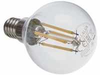 BELLALUX LED-Lampe, Sockel E14, Kaltweiß (4000K), Klares Filament, Tropfenform,