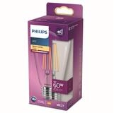 PHILIPS LED Classic E27 Lampe, 60 W, Tropfenform, dimmbar, klar, warmwei&szlig;, Wei&szlig;