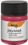 KREUL 91938 - Javana Stoffmalfarbe f&uuml;r helle Stoffe, 50 ml Glas in rubinrot,