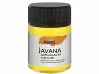KREUL 91928 - Javana Stoffmalfarbe für helle Stoffe, 50 ml Glas in leuchtgelb,