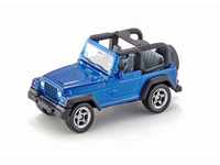 siku 1342, Jeep Wrangler, Metall/Kunststoff, Blau, Spielzeugauto für Kinder,