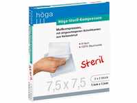 Höga Steril-Kompressen, sterile Mullkompressen - 7,5 x 7,5 cm - 5x2 Stück,...