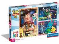 Clementoni 25242 Supercolor Toy Story 4 – Puzzle 3 x 48 Teile ab 4 Jahren,...