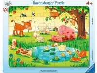 Ravensburger Kinderpuzzle - 05075 Kleine Tierfreunde - Rahmenpuzzle für Kinder...