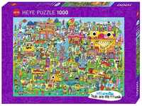 Heye Doodle Village 1000 Teile Puzzle, Silver