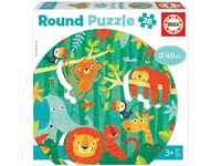Educa - Dschungel, 28 Teile Rund-Puzzle für Kinder ab 3 Jahren, Tierpuzzle...