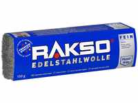 RAKSO Edelstahlwolle fein - 150g, 1 Banderole, rostfrei, hygienische Reinigung,
