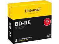 Intenso BD-RE 25GB, 2x Speed, 5er Pack Jewelcase Blu-Ray Rohlinge