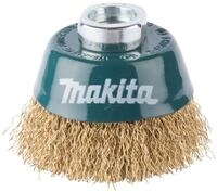 Makita D-39746 Topfb&uuml;rste &Oslash; 60 mm, gewellt, fein, vermessingt, M14 Gewinde