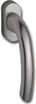 HOPPE 8106650 Fenstergriff Tokyo mit Rasterung, Vierkant 7 x 32 mm, Edelstahl-Effekt