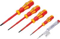 BGS Do it yourself 35815 | VDE-Elektriker-Schraubendreher-Satz | Schlitz/Kreuzschlitz