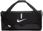 Nike Unisex Academy Team Duffel Bag, Black/Black/White, One Size
