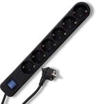 REV Steckdosenleiste Ice - Mehrfachsteckdose mit Schalter 6fach, Kabel 1,4m, 3680W,