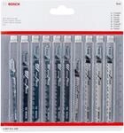 Bosch 10tlg. Stichs&auml;genbl&auml;tter Set (f&uuml;r Holz, Professional Zubeh&ouml;r f&uuml;r