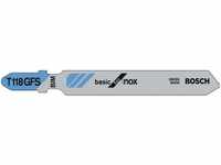 Bosch 3x Stichsägeblatt T 118 GFS Basic for Inox (für Edelstahlbleche,...
