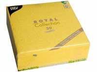 Papstar, 50 Servietten "ROYAL Collection" 1/4-Falz 40 cm x 40 cm gelb "Casali",