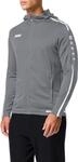 JAKO Herren Trainingsanzug Polyester Striker 2.0 mit Kapuze, steingrau/wei&szlig;, S,