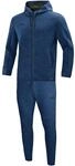 JAKO Herren Jogginganzug Premium Basics mit Kapuze, Marine-Meliert, M