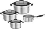 R&Ouml;SLE SILENCE PRO Topf-Set 4-teilig, hochwertiges Universaltopfset mit 3 Kocht&ouml;pfen