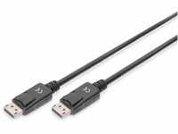 DIGITUS DisplayPort-Kabel - UHD 4K/60Hz - 2m - mit Verriegelung - HBR 2 -...