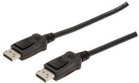 DIGITUS DisplayPort-Kabel - UHD 4K/60Hz - 2m - mit Verriegelung - HBR 2 - Kompatibel