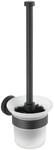 WENKO WC-Garnitur Mod. Bosio Black, Wandmontage, 10x35x14 cm, inkl. Schraubmaterial,