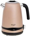 Adler Wasserkocher mit LCD-Anzeige und Temperaturkontrolle, Edelstahl, 1,7 l,