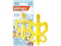 elmex 2-in-1 Baby Zahnbürste und Beißring 0-12 Monate, 1 Stück – gewöhnt...