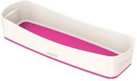 Leitz MyBox, Aufbewahrungsschale, L&auml;nglich, Blickdicht, Wei&szlig;/Pink Metallic,