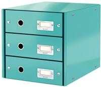 Leitz, Schubladenbox, Eisblau, 3 Schubladen, A4, Click & Store, 60480051