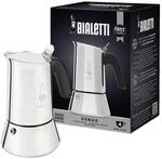 Bialetti - Neue italienische Espressomaschine Venus Induction aus Edelstahl, geeignet