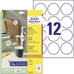 AVERY Zweckform L3416-10 Runde Etiketten (120 Klebepunkte, &Oslash;60mm auf A4, runde