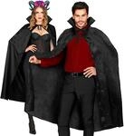 W WIDMANN MILANO Party Fashion - Schwarzer Umhang 130 cm | Vampir-, Hexen- und