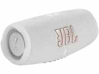 JBL Charge 5 Bluetooth-Lautsprecher in Weiß – Wasserfeste, portable Boombox...