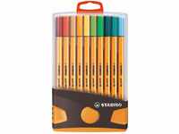 Fineliner - STABILO point 88 ColorParade mit Hängelasche in anthrazit/orange -...