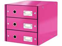 Leitz, Schubladenbox, Pink, 3 Schubladen, A4, Click & Store, 60480023