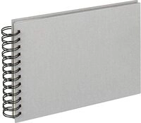 walther design Fotoalbum grau 23 x 17 cm Spiralalbum Leinen, Cloth SA-509-D
