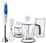 Braun Household Minipimer 3 MQ3045 Aperitive, Edelstahl, 1.25 liters, Bianco/Blu