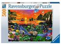 Ravensburger Puzzle 16590 - Schildkröte im Riff - 500 Teile Puzzle für...