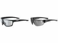 Uvex Unisex – Erwachsene, sportstyle 706 V Sportbrille, selbsttönend, black