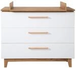 roba Wickelkommode mit Wickelansatz 'Finn' mit Schubladend&auml;mpfung, 3 Schubladen,