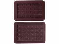 Dr. Oetker 1293 Silikon-Schokoladenform Süße Tafeln 2er Set, Formen aus