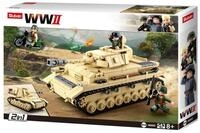 Sluban Klemmbausteine SL95565, WWII - Deutscher Panzer [M38-B0693], Spielset,
